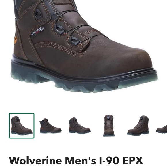 Wolverine Brown Leather Work Boots High-Top Durable - Picture 8 of 8